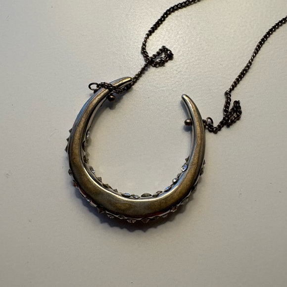 Alexis Bittar Crystal Encrusted Horseshoe Pendant Necklace - Picture 5 of 12